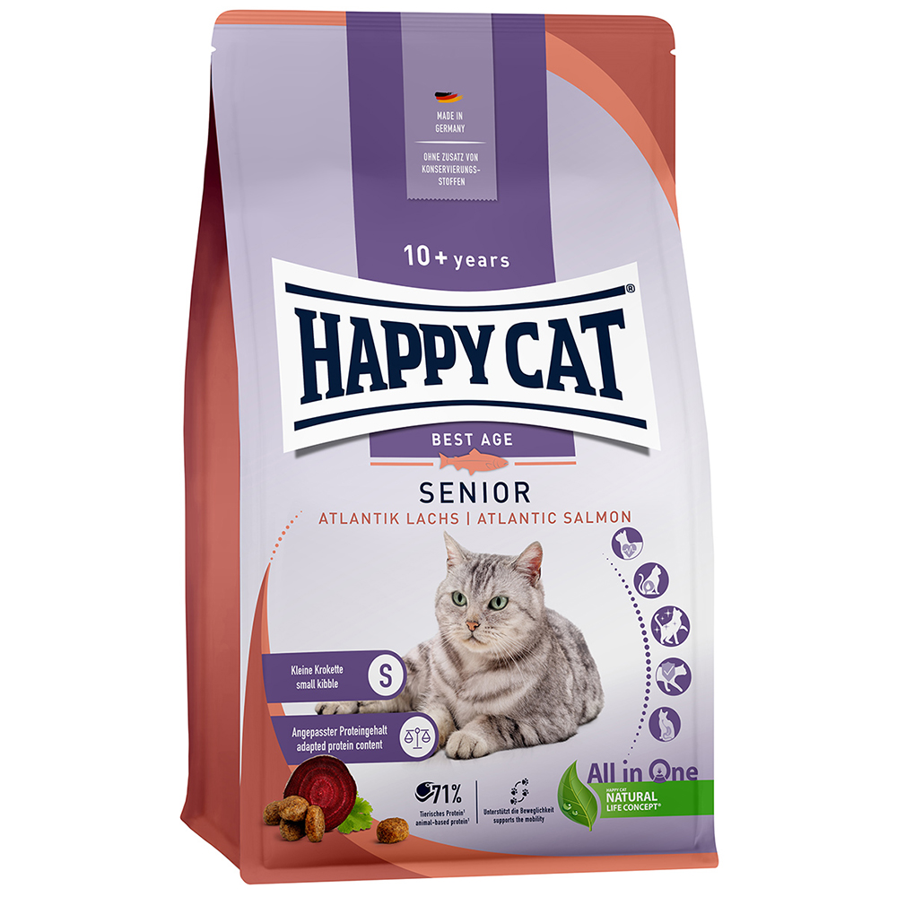 Happy Cat Senior Atlantische Zalm Kattenvoer