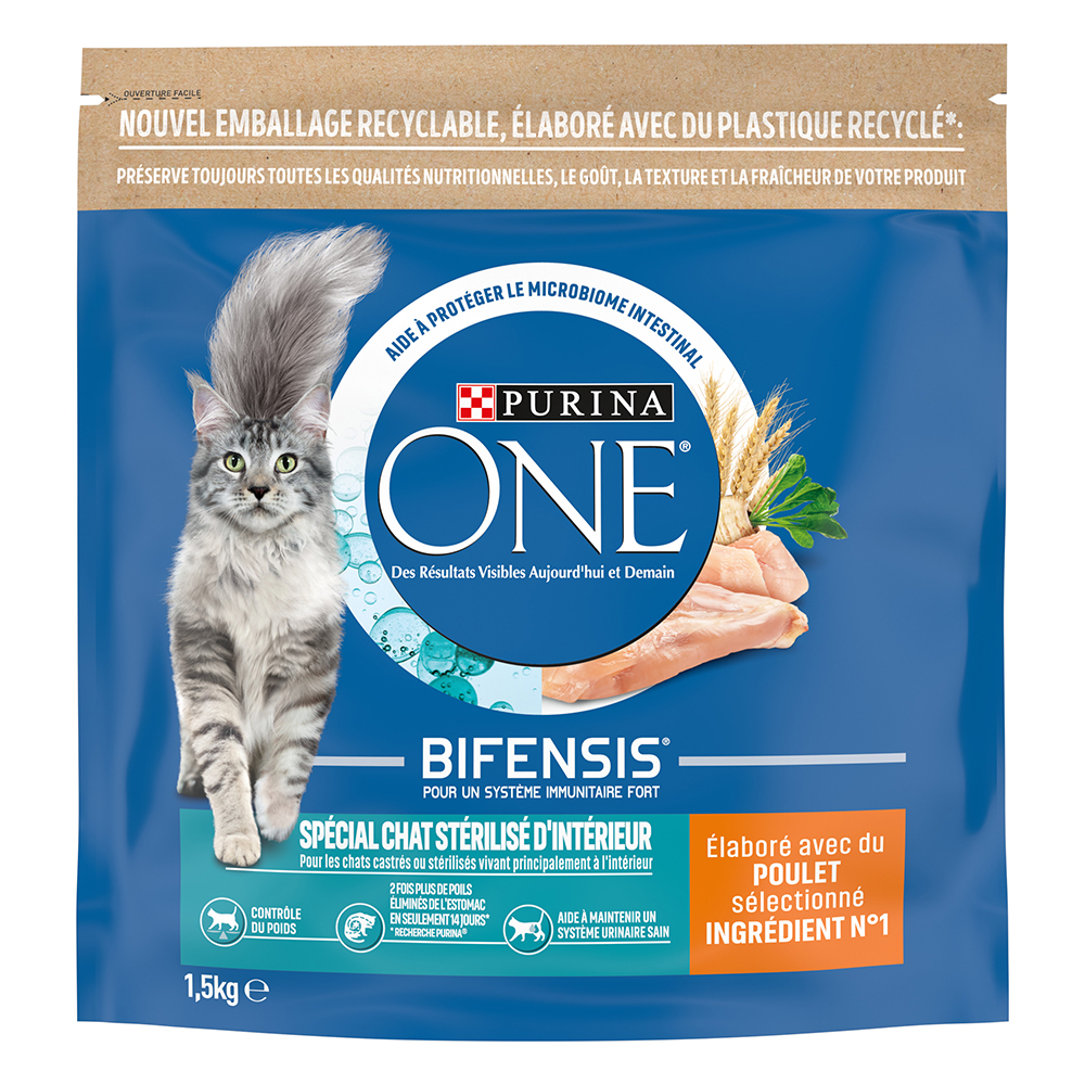 4 x 1,5 kg Purina One Sterilized Indoor Chicken Cam Food