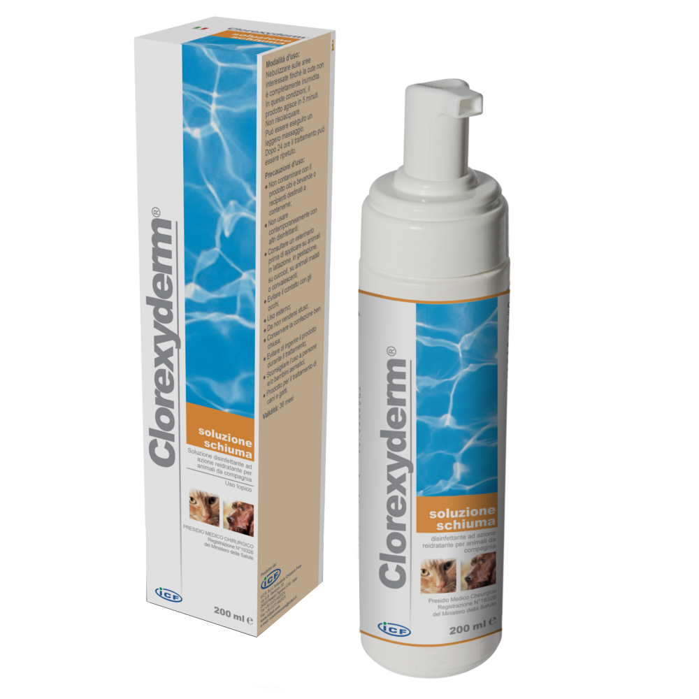 200ml Clorexyderm Schuimoplossing voor honden en katten