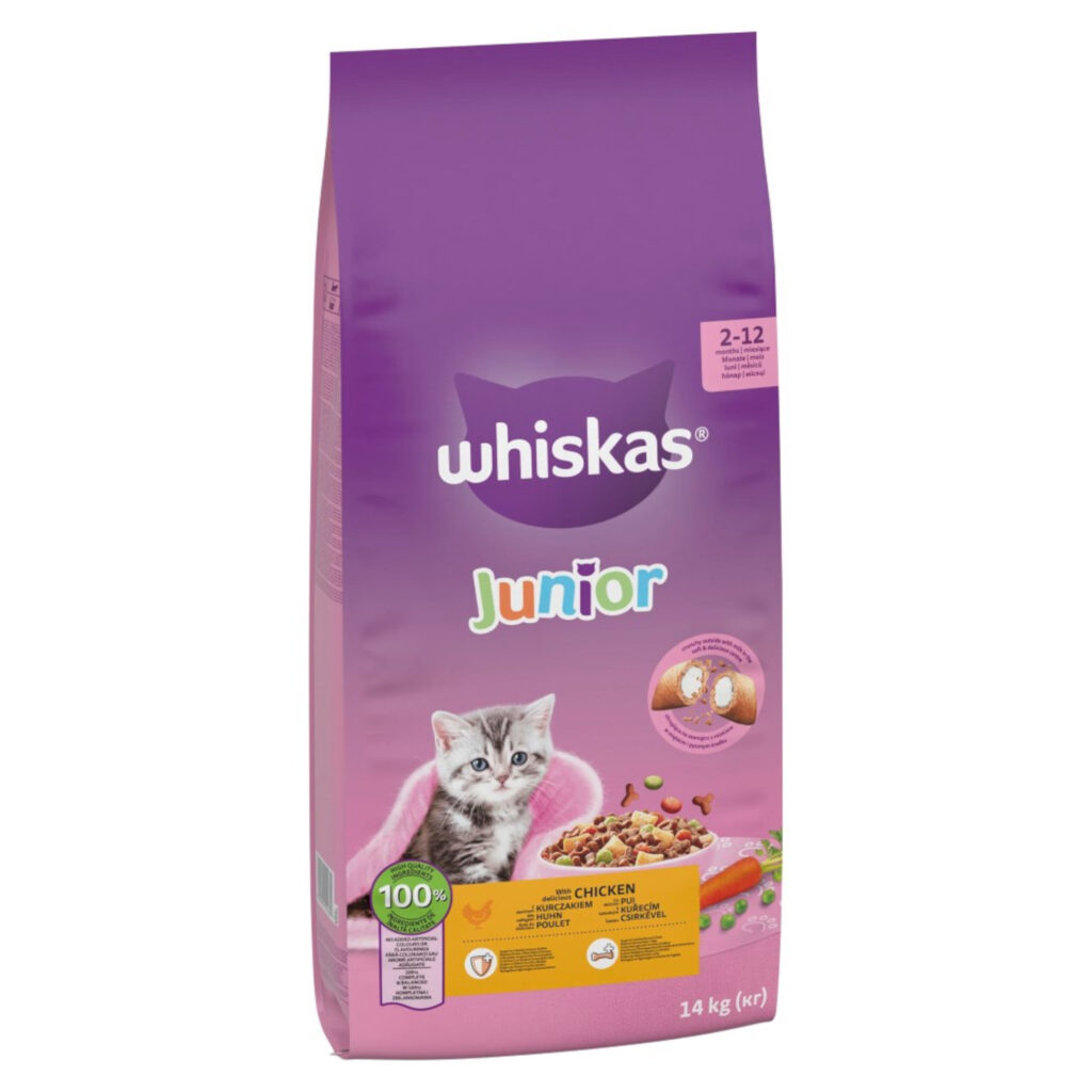 2x14kg Junior Kip Whiskas Kattenvoer
