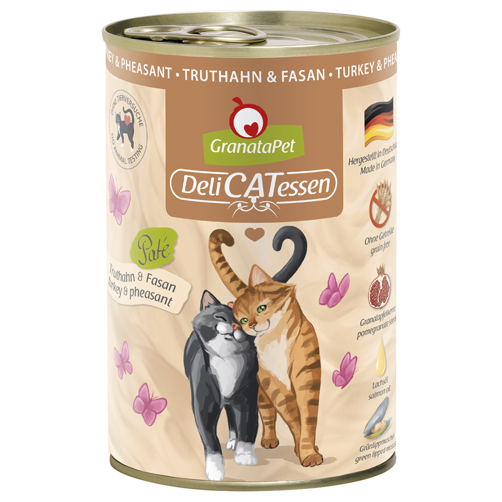 6x400g GranataPet DeliCatessen Kalkoen & Fazant Kattenvoer