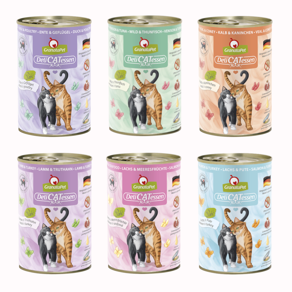 24x400g GranataPet DeliCatessen I (6 soorten) Kattenvoer