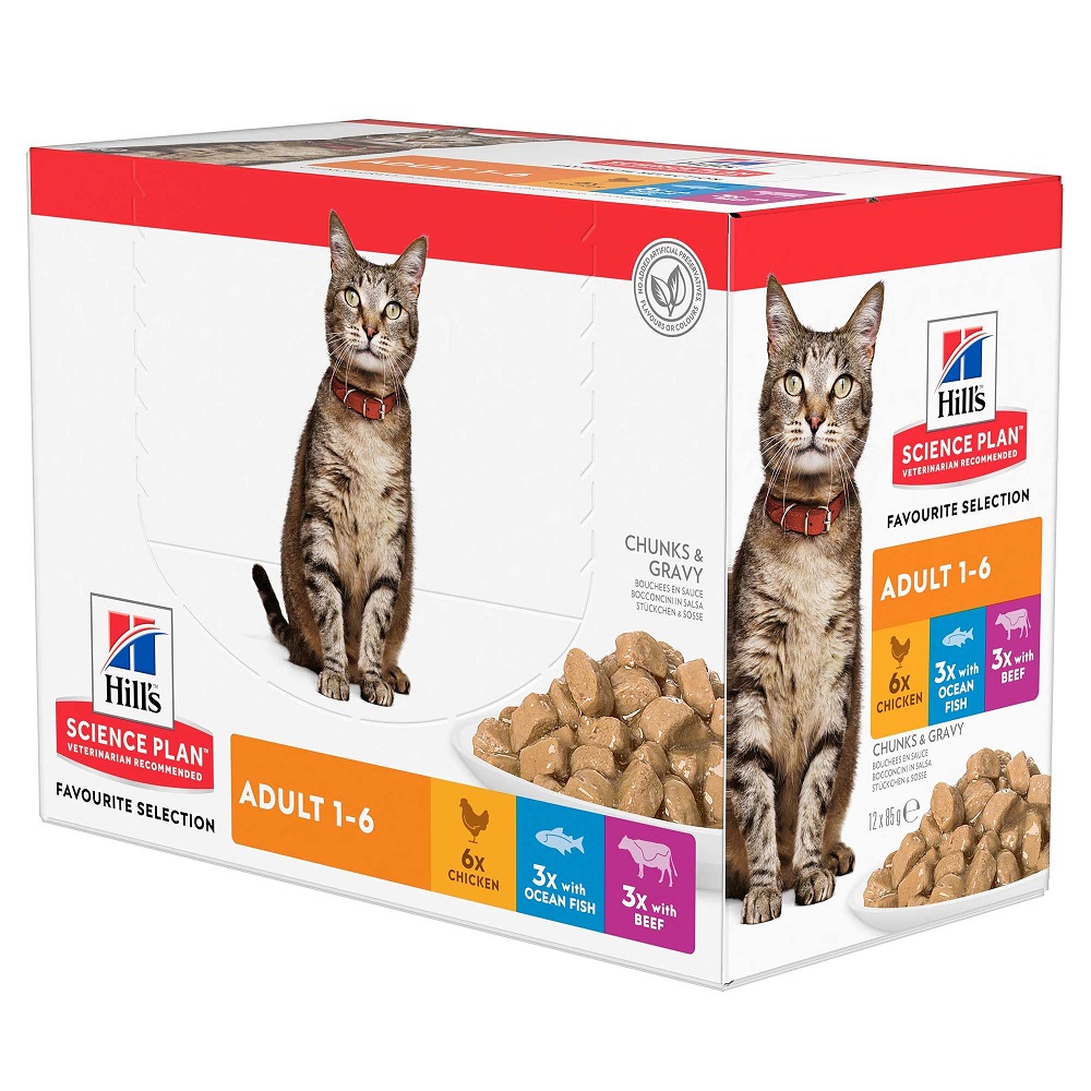 Hill’s Science Plan Adult  – 48 x 85 g Vis selectie