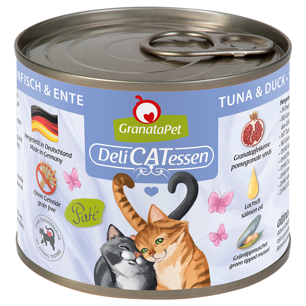 GranataPet DeliCatessen Adult Eend Kattenvoer – Bestel ook natvoer: 6 x 200 g GranataPet DeliCatessen – Eend & Tonijn