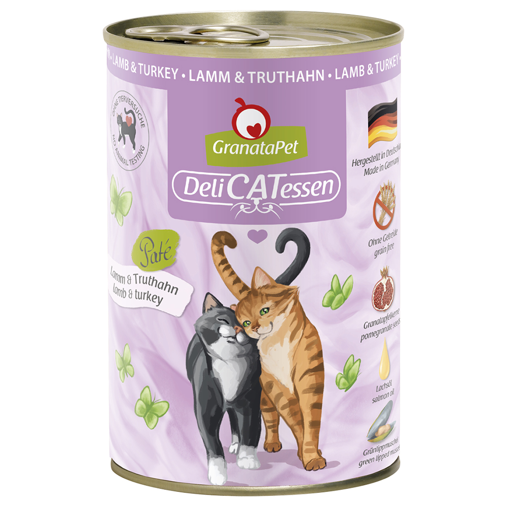 24x400g DeliCatessen Lam & kalkoen Granatapet Kattenvoer