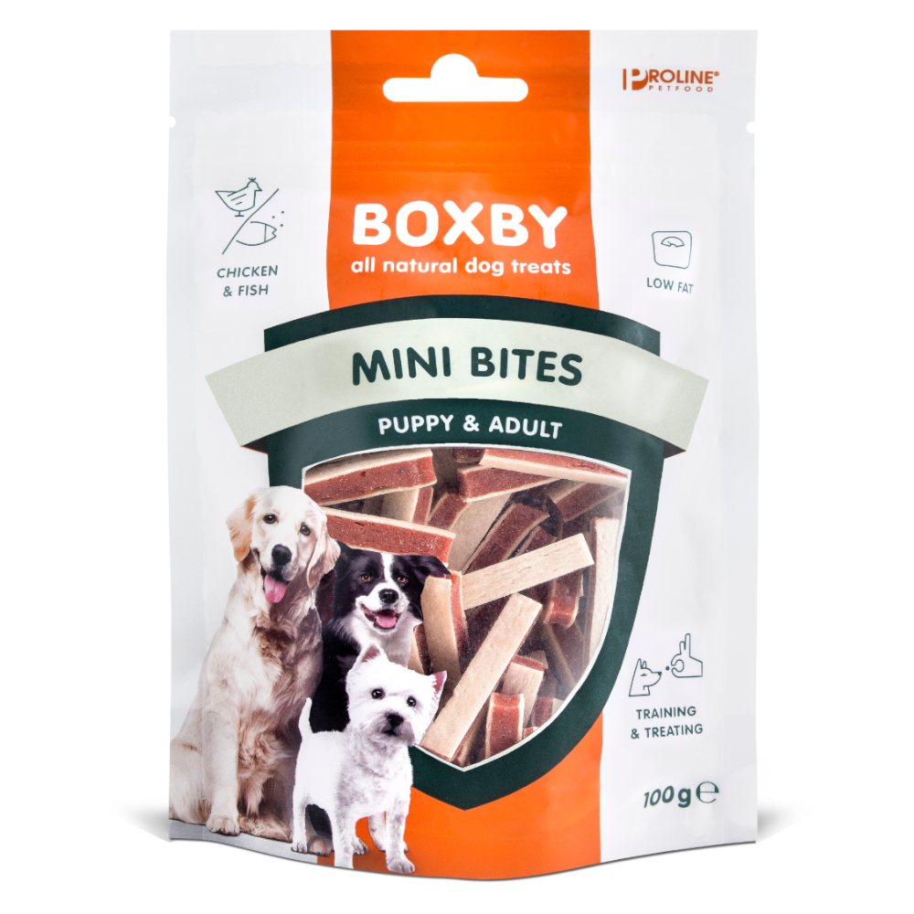 100g Puppy Mini Bites Boxby Hondensnacks