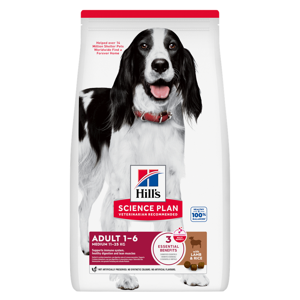 2x14kg Adult Adult 1-6 Medium met Lam & Rijst Hill’s Science Plan Hondenvoer