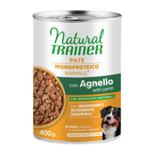 24x400g met Lam & Volkoren Sensitive Trainer Natuurlijk Umido Cani