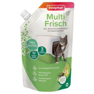 beaphar Multi-Fris voor Kattenbakken – Vanille & Meloen Voordeelpakket: 3 x 400 g
