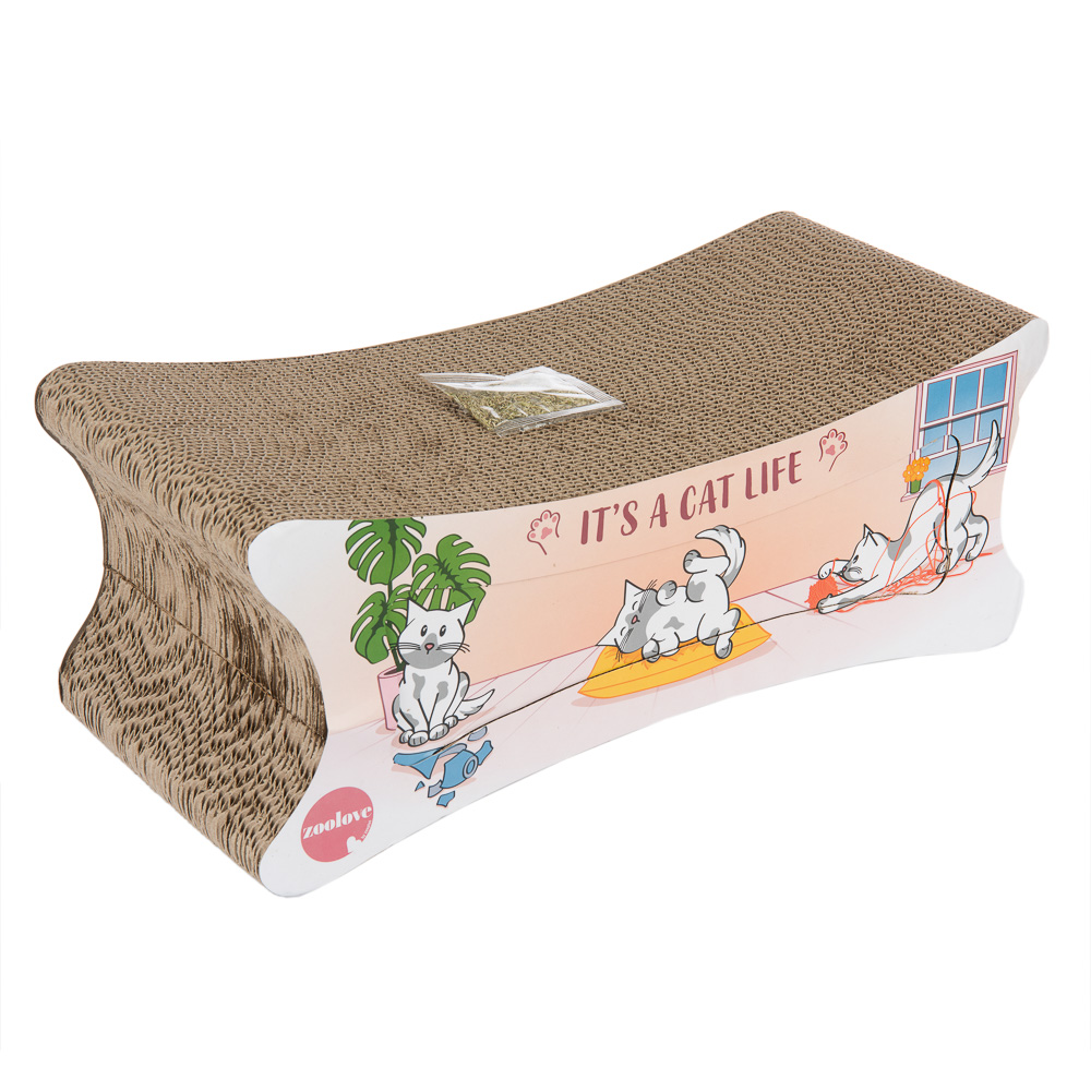 2in1 Kartonnen Krabmeubel met Kattenkruid