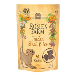 70g ´Mini Steak Bites´ Kip Rosie’s Farm Hondensnacks