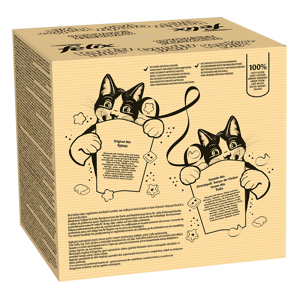 16x60g Knabbel Mix Original & Strandpret Felix Kattensnacks