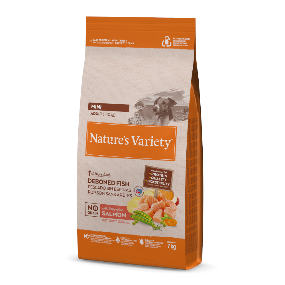 Nature’s Variety No Grain Mini Adult Zalm – 7 kg