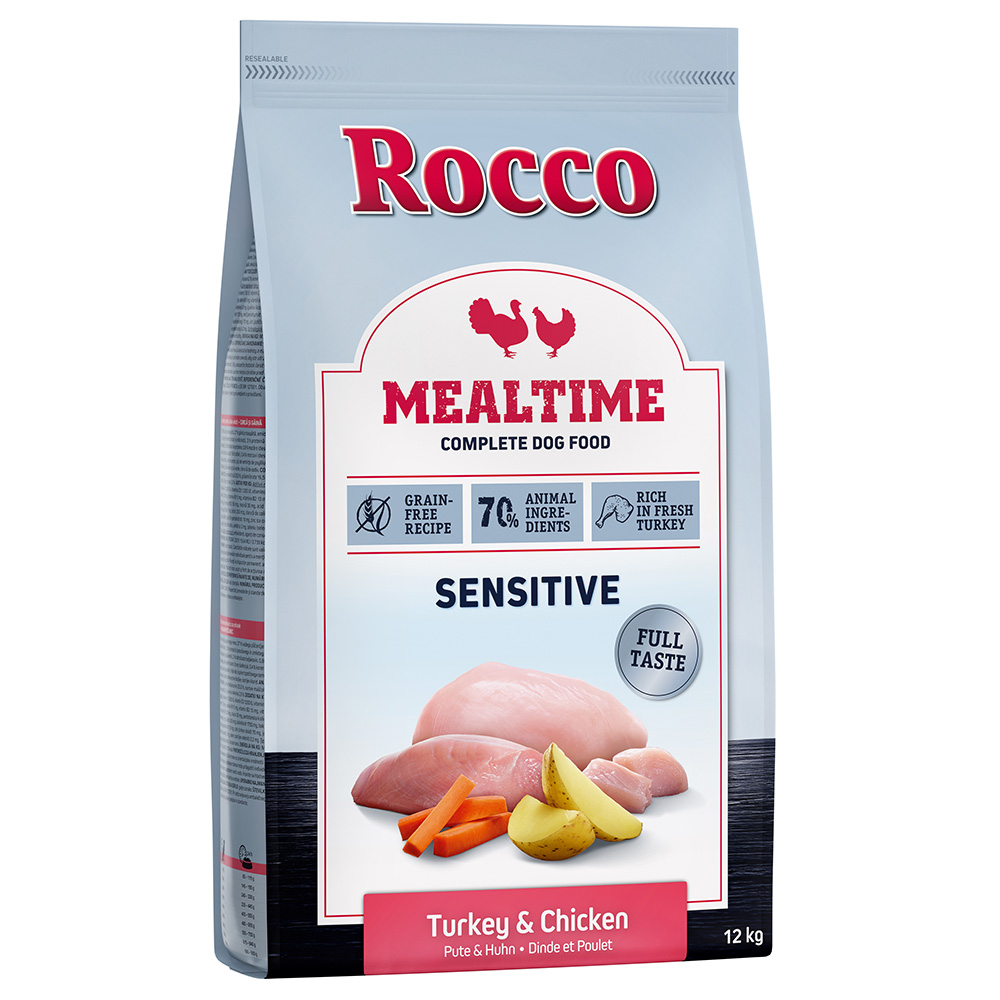 2x12kg Sensitive Kalkoen & Kip Rocco Mealtime Hondenvoer