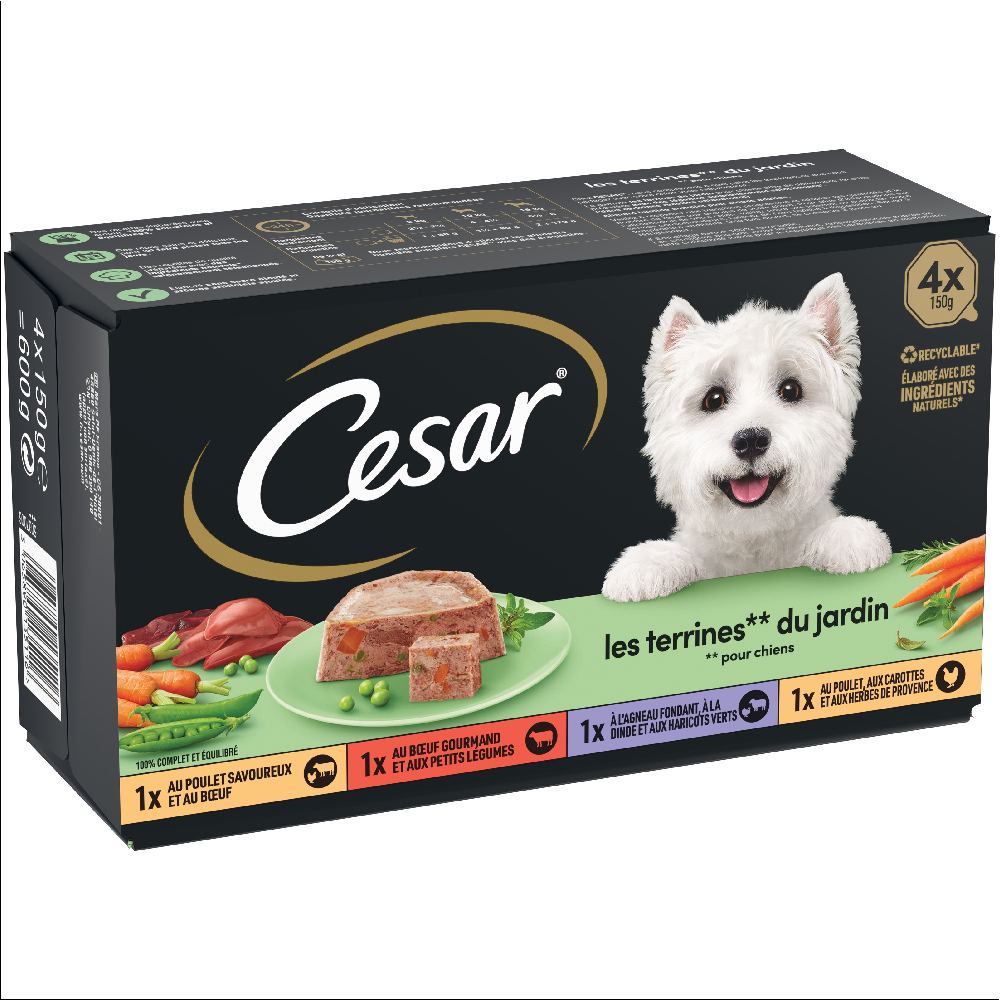 Cesar Classic Hondenvoer Gemengd pakket – 8 x 150 g
