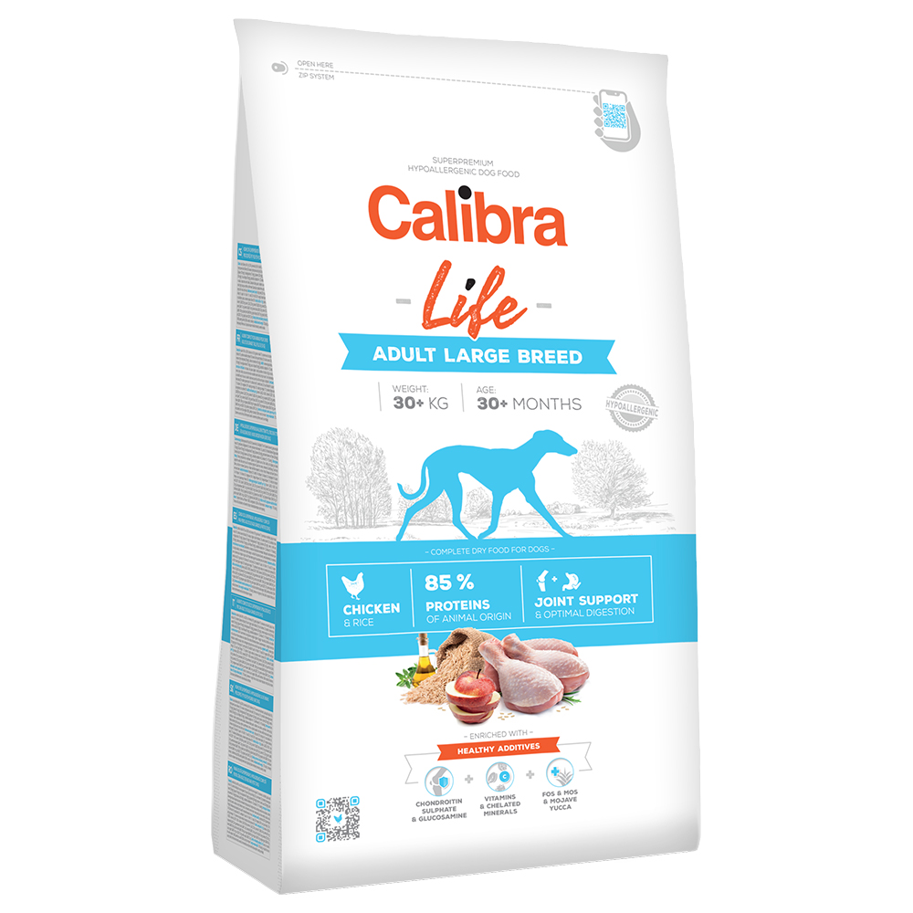 2x 12kg Calibra Life Adult Large Breed hondenvoer droog