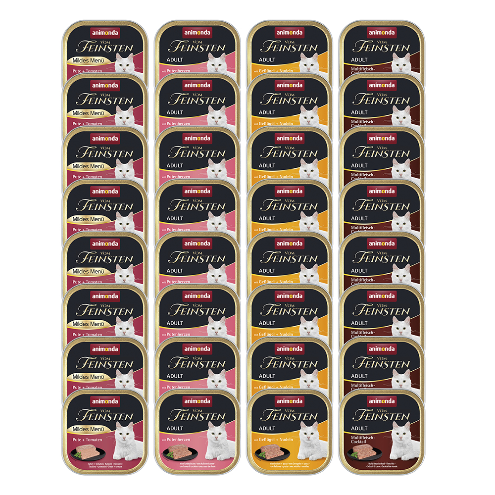 32x100g Mix Gevogelte (4 Smaken) animonda vom Feinsten Kattenvoer