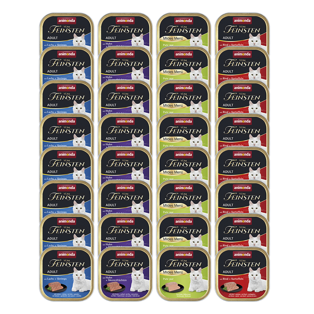 32x100g Mix Vlees/Vis (4 Smaken) animonda vom Feinsten Kattenvoer