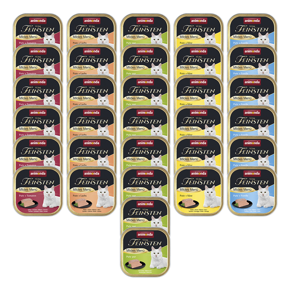 32x100g Mix Adult (5 Smaken) animonda vom Feinsten Kattenvoer