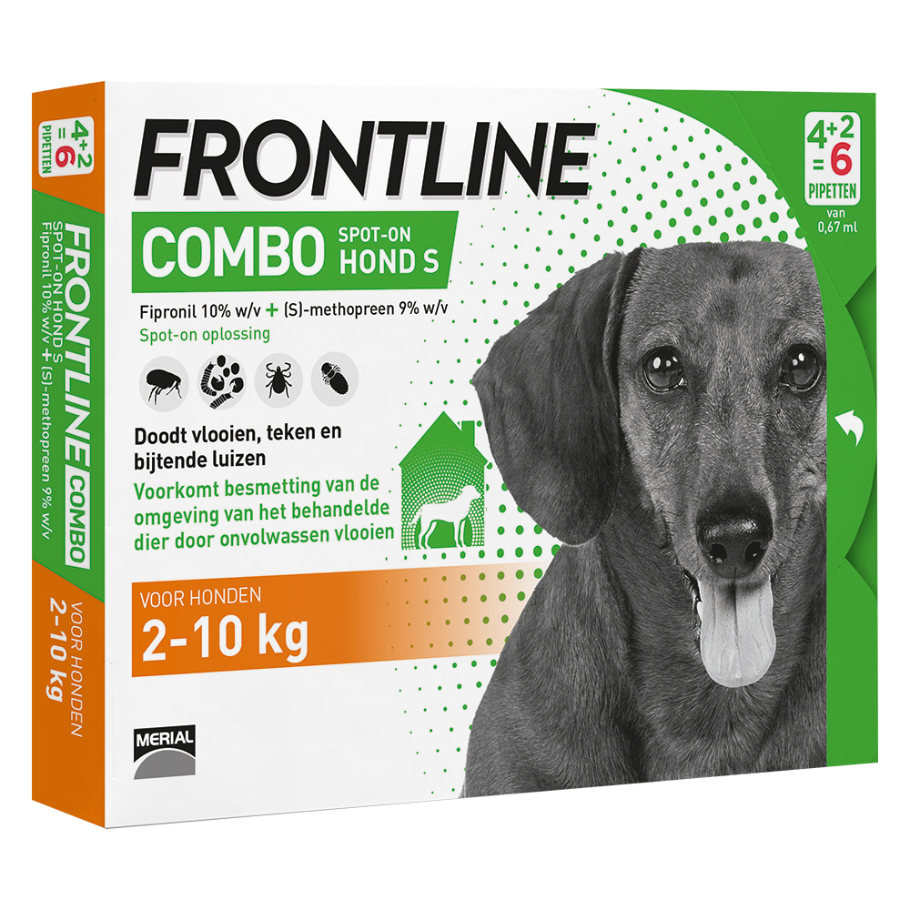 Frontline Combo Spot-On Hond S 2-10kg 6 Pipetten x 0,67ml