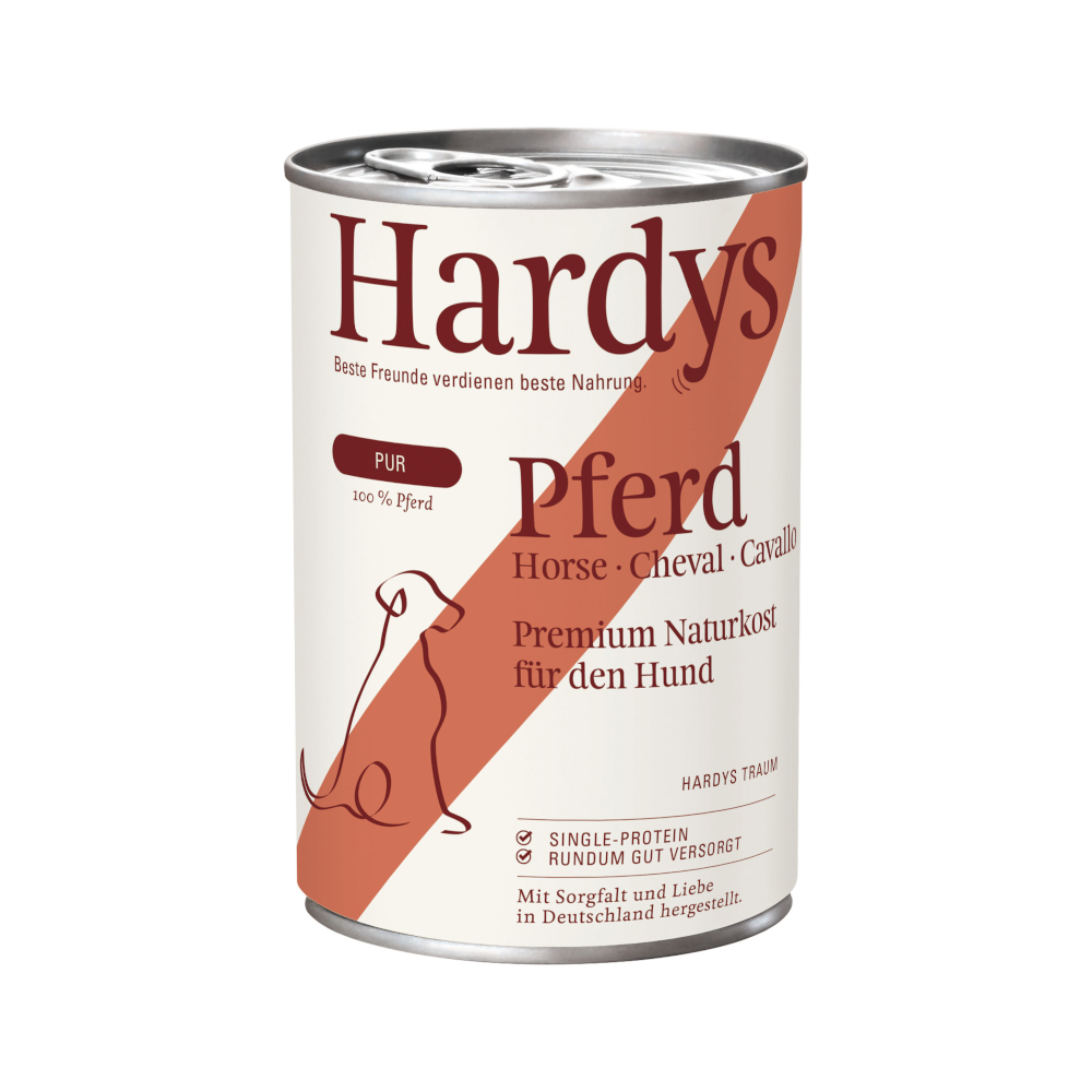 Voordeelverpakking: 24x 400g Hardys Pure Horse natvoer voor honden