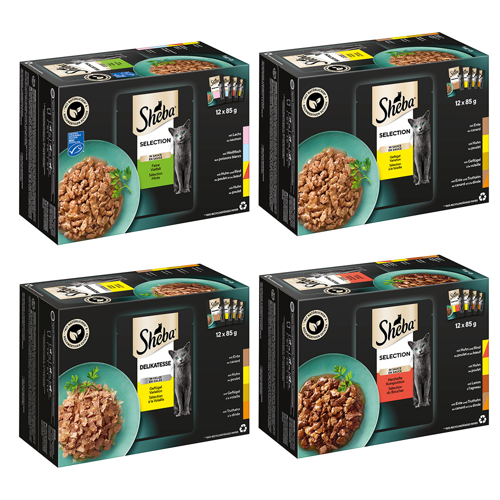 48x85g Selection 1 Sheba Kattenvoer