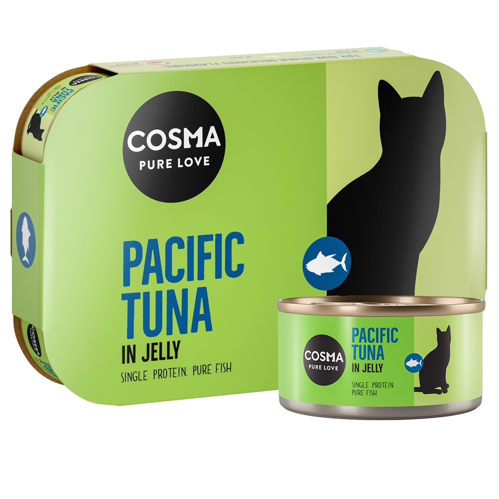 24x170g Pacifische Tonijn Cosma Original in Gelei Kattenvoer