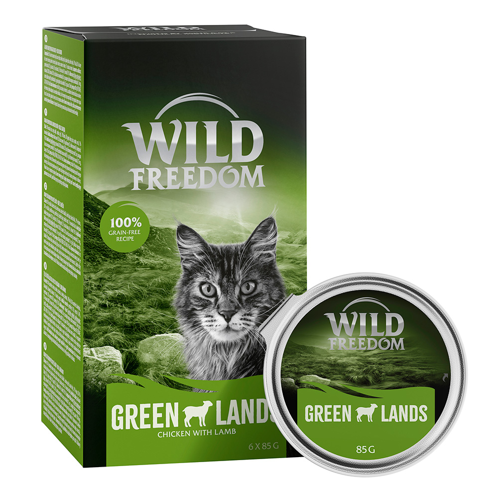 24x85g Adult Kuipje Green Lands Lam & Kip Wild Freedom Kattenvoer