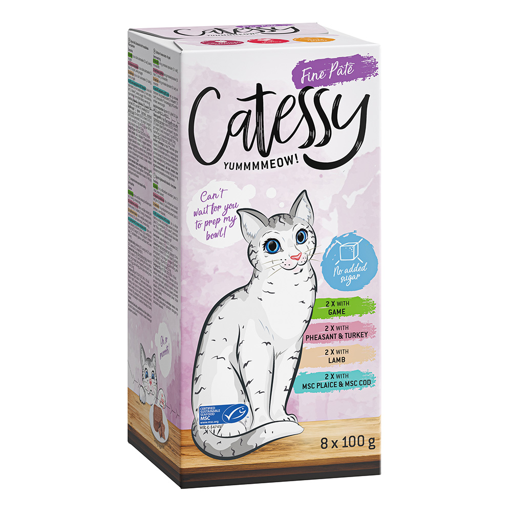Mixpak Catessy Kuipjes 8 x 100 g Kattenvoer – Fijne Paté Mix II