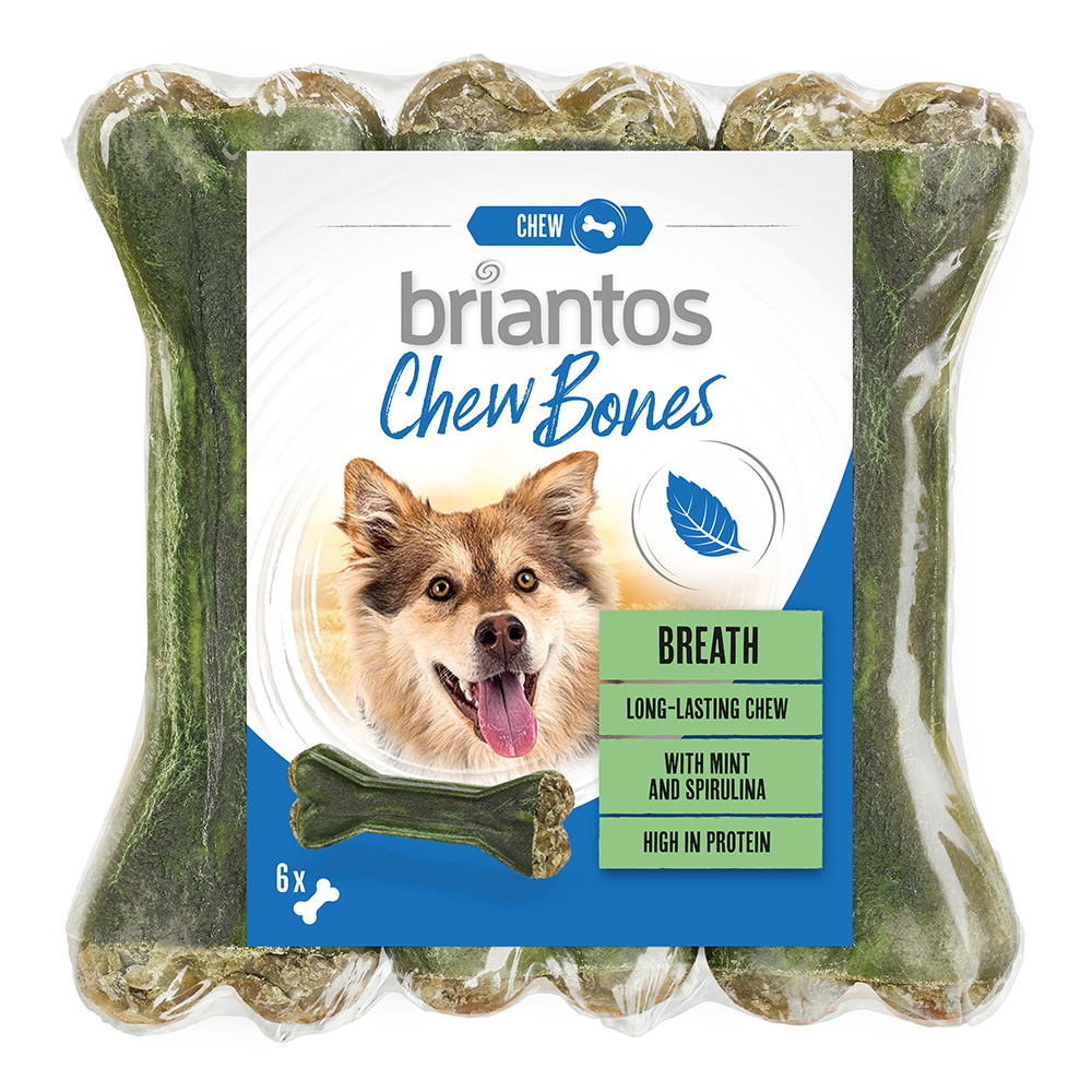 Briantos Chew Bones Breath (met Munt & Spirulina) – 6 x 12 cm (330 g)