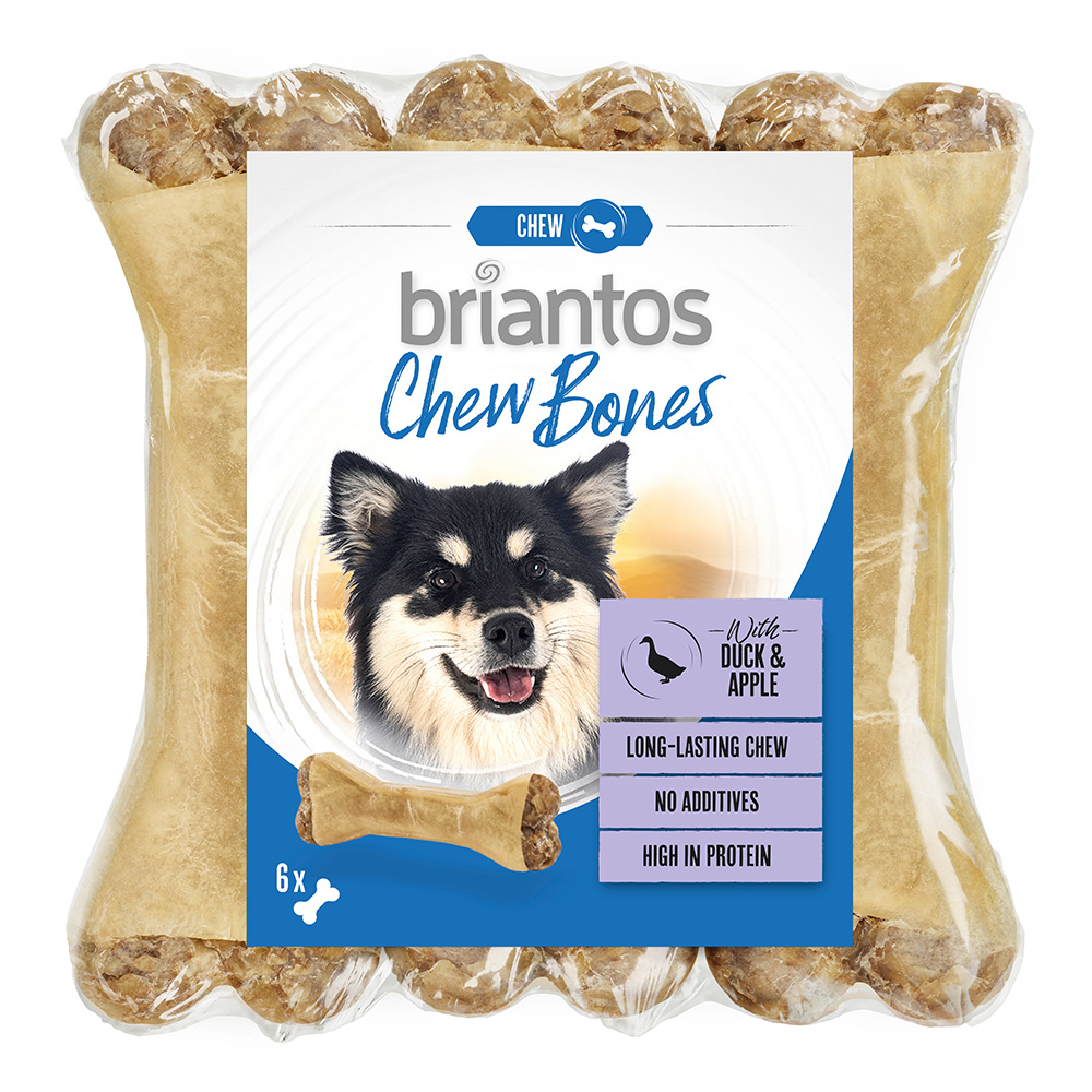 Briantos Chew Bones Eend & Appel – 12 x 12 cm (660g)