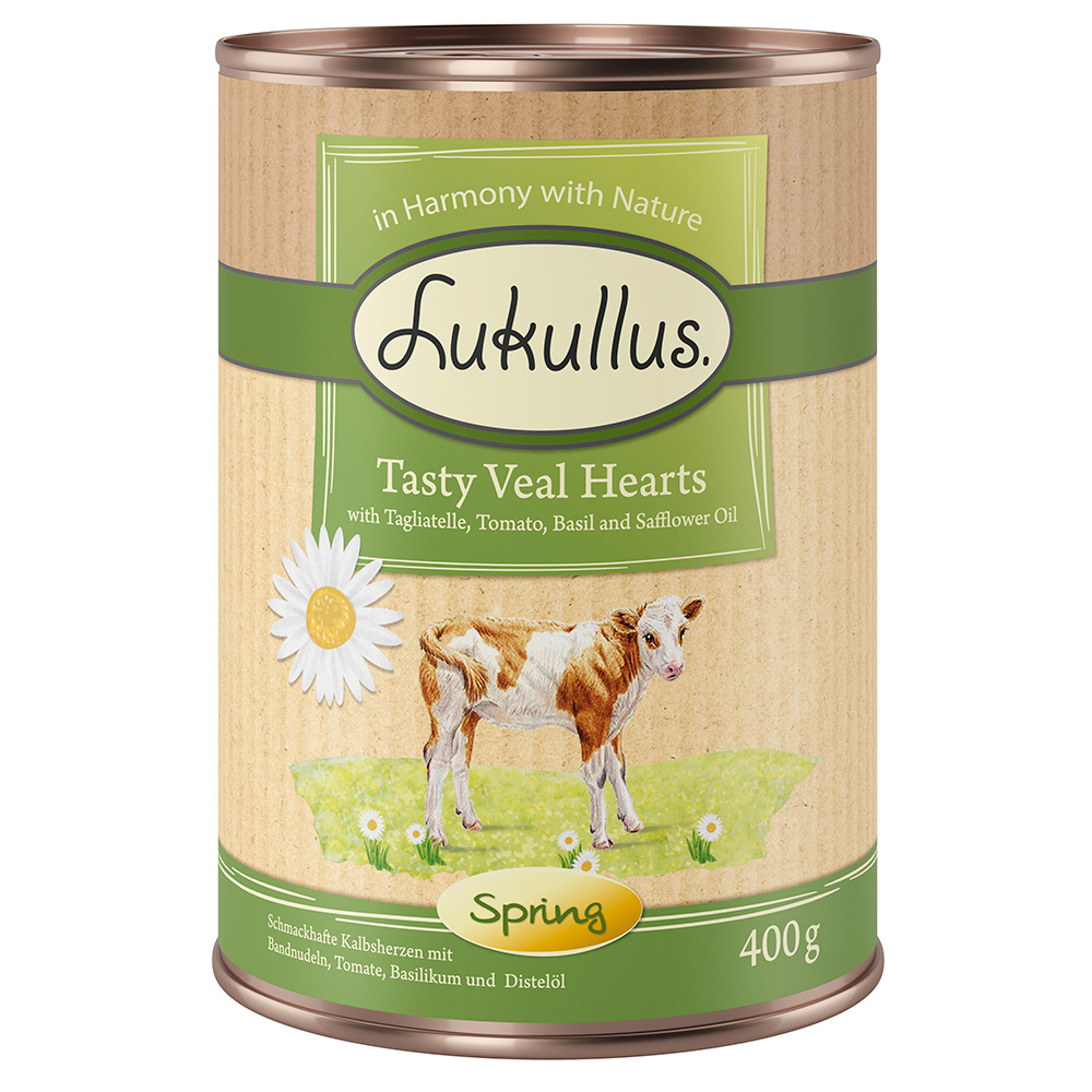 Lukullus Lente-Menu: Fijn Kalfsvleeshart – Voordeelpakket: 24 x 400 g