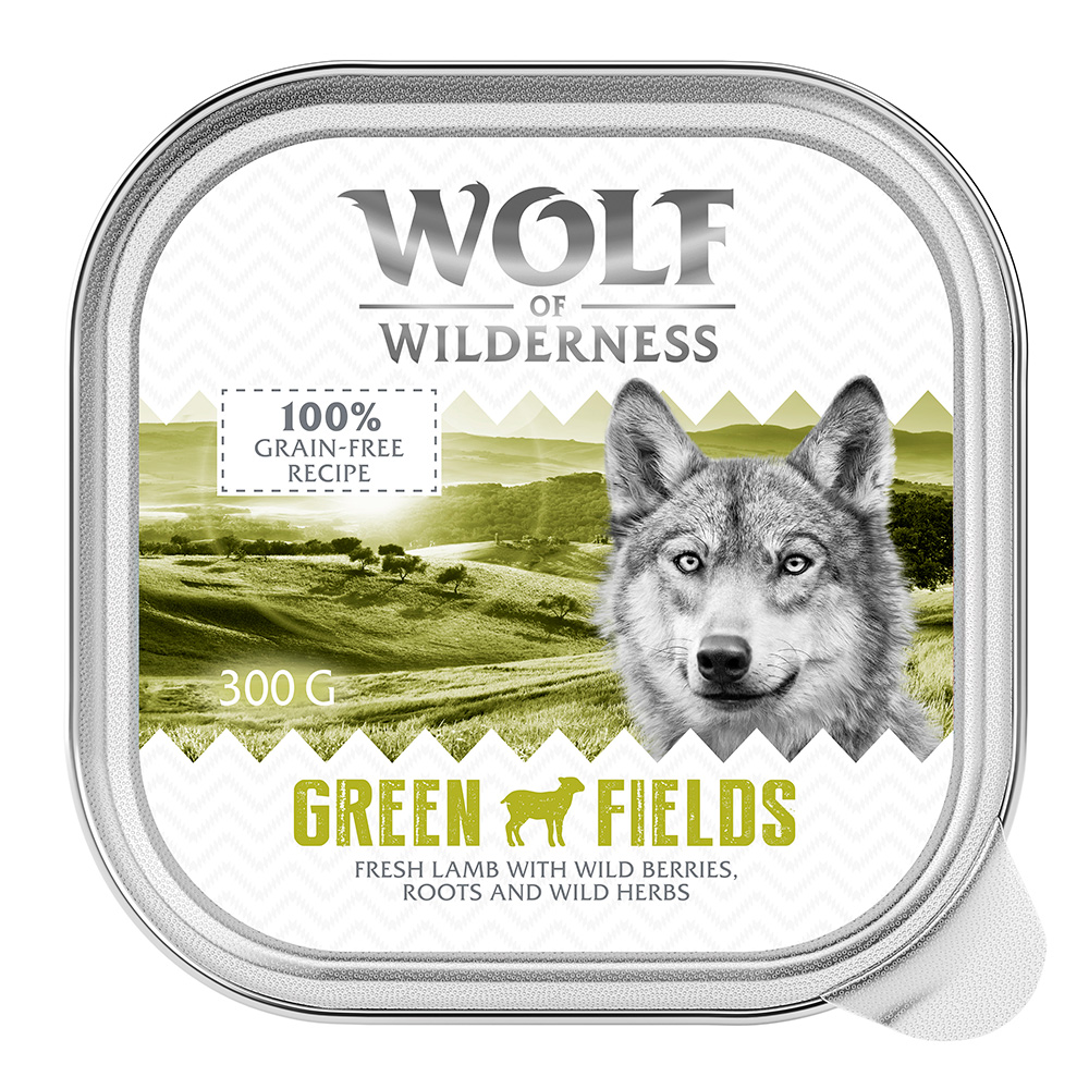 6x300g Adult Green Fields lam Wolf of Wilderness Hondenvoer