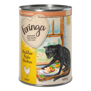 24x400g Kip met Cheddarpesto Feringa Selected Recipes Katten Natvoer