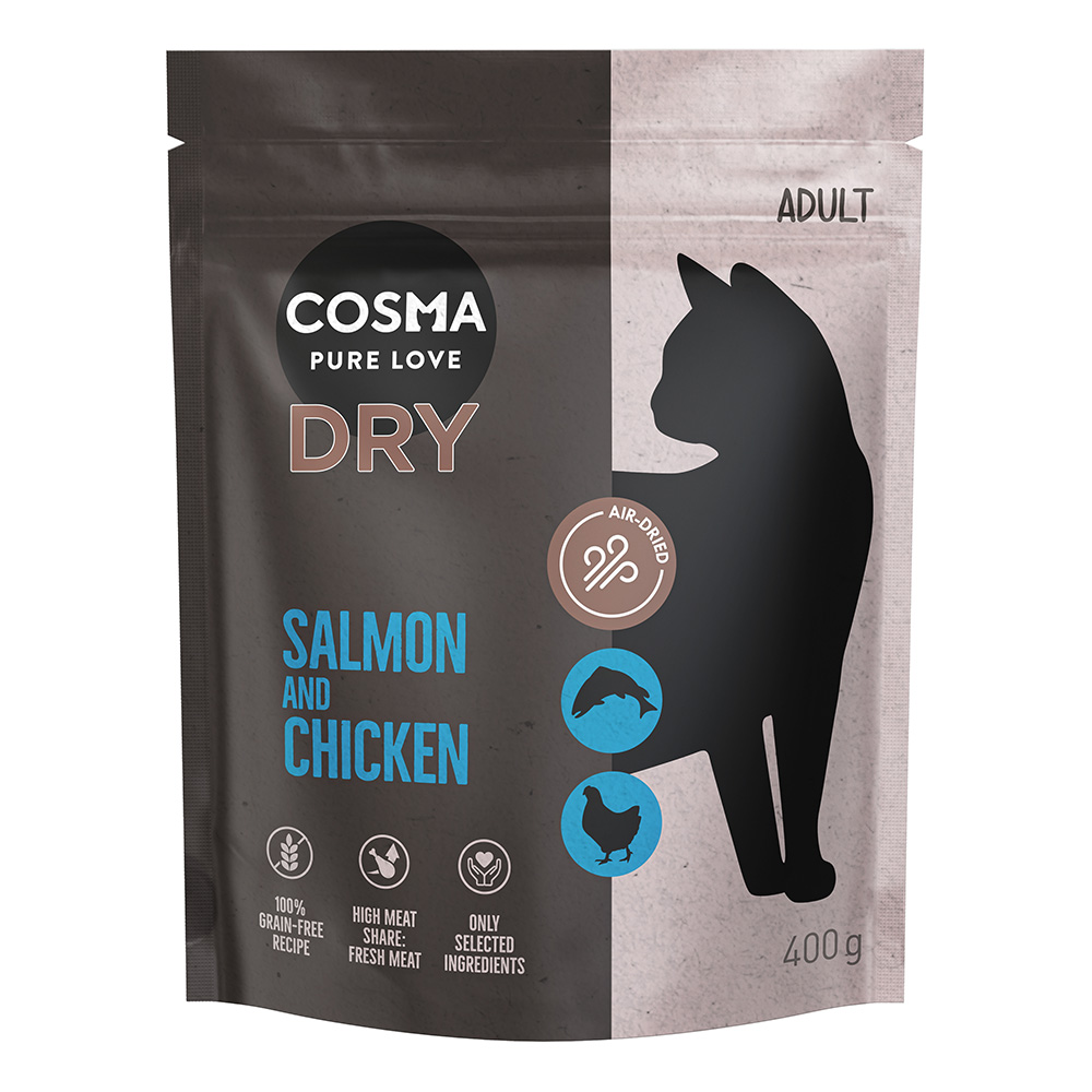 400g Cosma Katten Droogvoer Zalm & Kip
