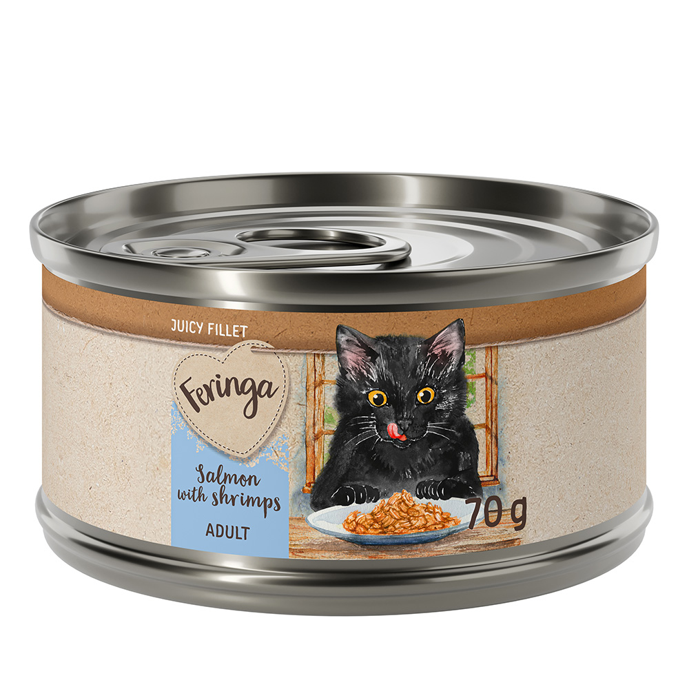 24x70g Zalm met Garnalen Feringa Juicy Fillet Katten Natvoer