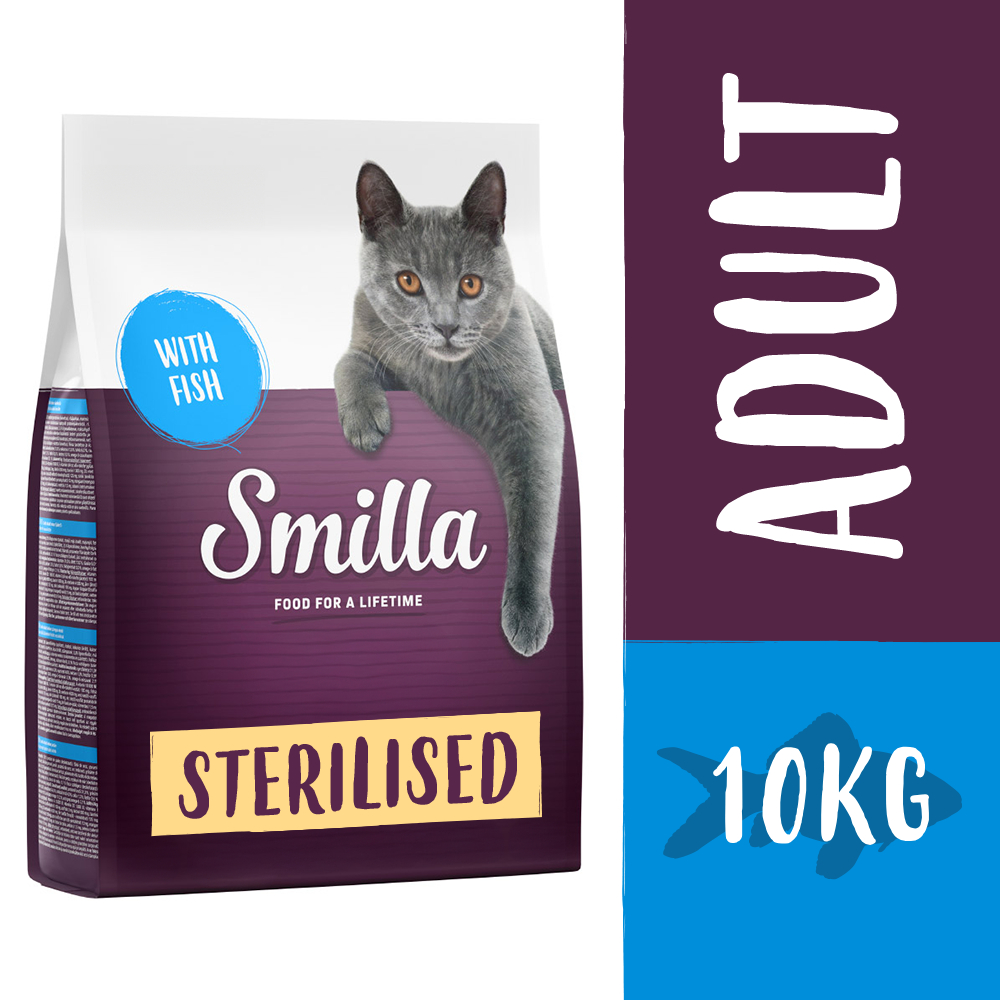 2x10kg Adult Sterilised Smilla Fish Kattenvoer