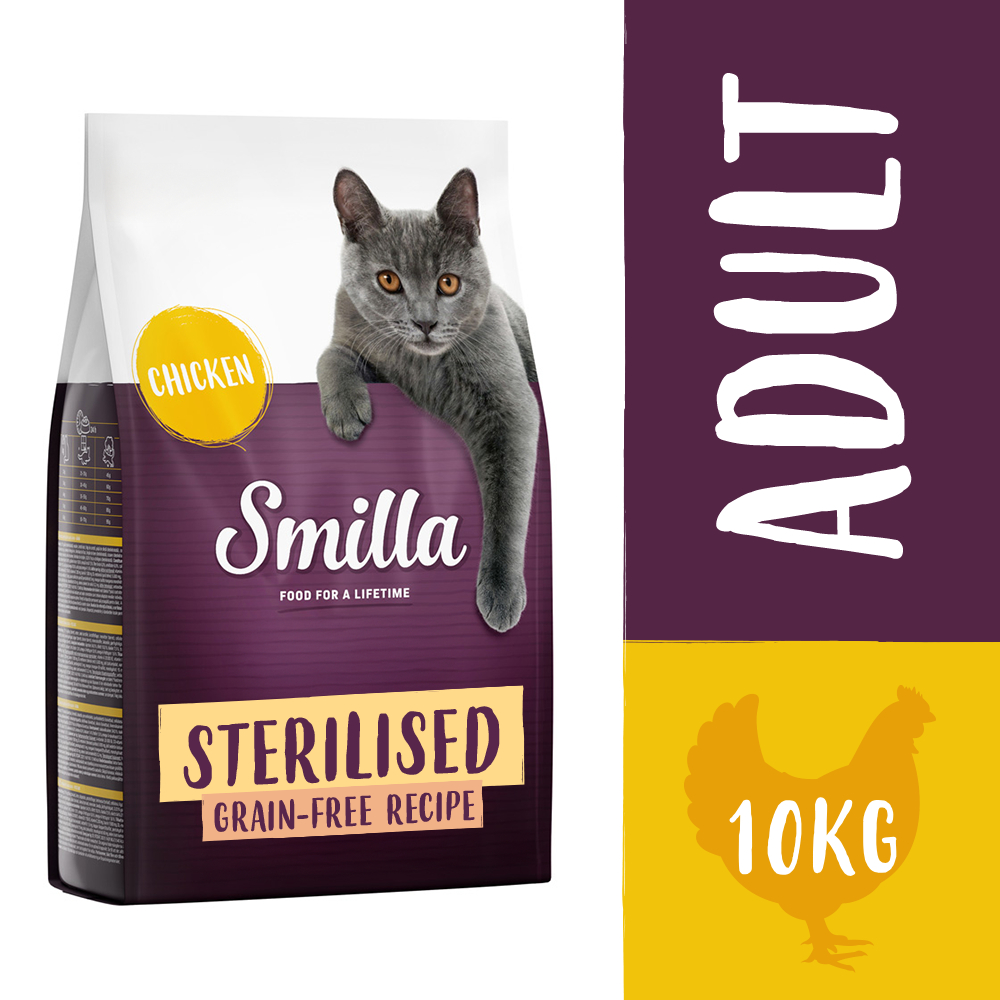 10kg Smilla Graanvrij Recept Sterilised met Kip Katten Droogvoer