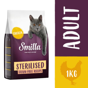 1kg Smilla Graanvrij Recept Sterilised met Kip Katten Droogvoer