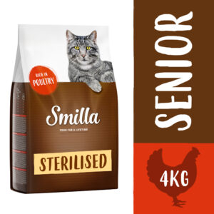 4kg Smilla Senior Sterilised met Gevogelte Katten Droogvoer