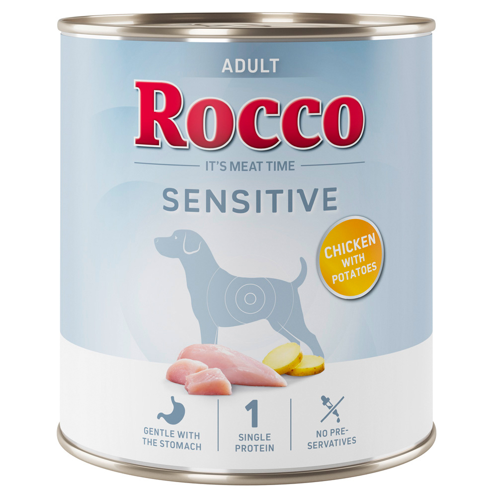Rocco Sensitive 6 x 800 g Hondenvoer – Nieuw Receptuur – 6 x 800 g: Kip met Aardappelen