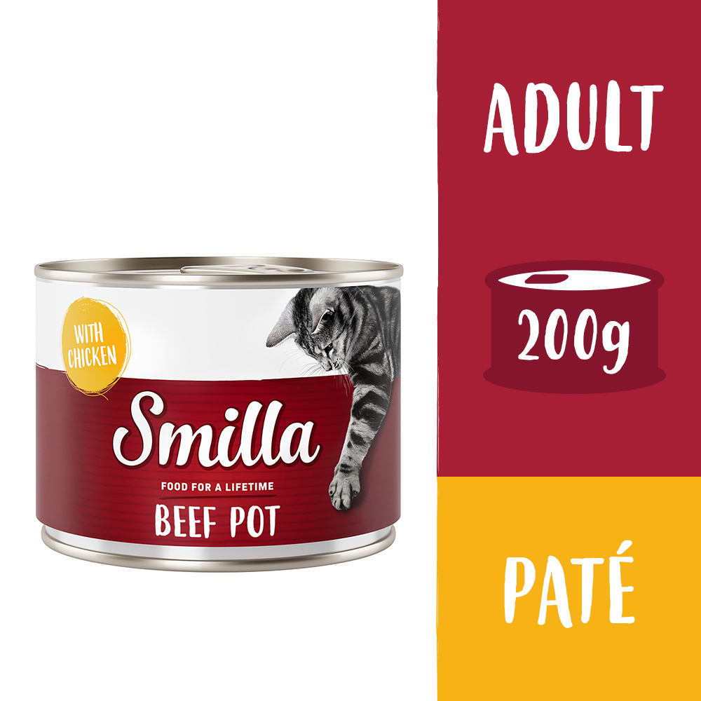 Smilla Rundvlees 6 x 200g Kattenvoer – Rund met Kip