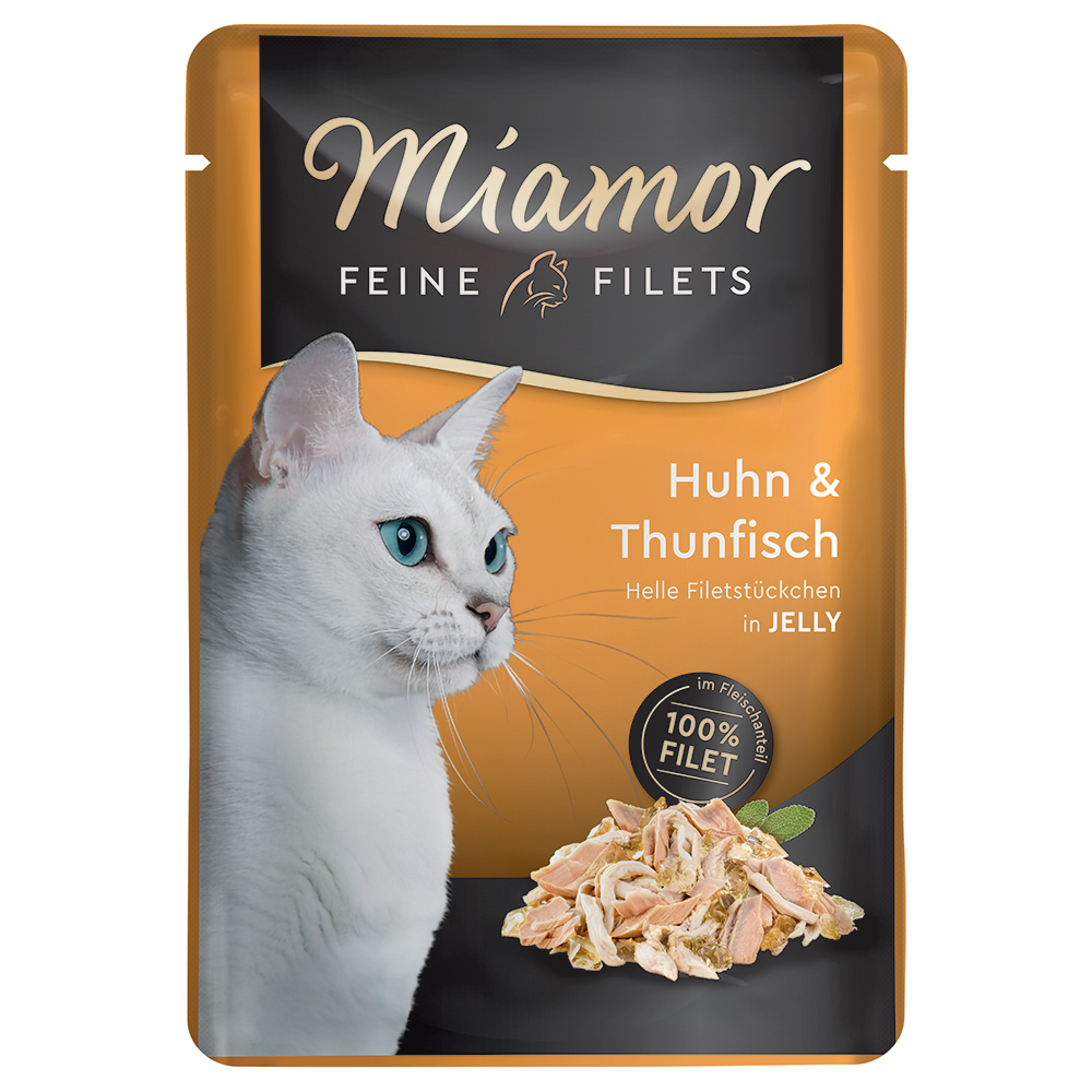 6x100g Fijne Filets Kip & Tonijn Miamor Kattenvoer