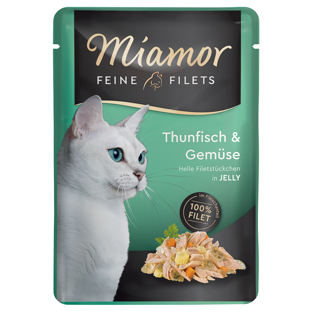 6x100g Fijne Filets Tonijn & Groenten Miamor Kattenvoer