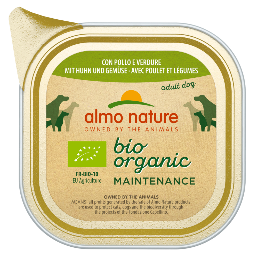 24x100g Bio Kip & Groente Almo Nature Daily Menu Hondenvoer