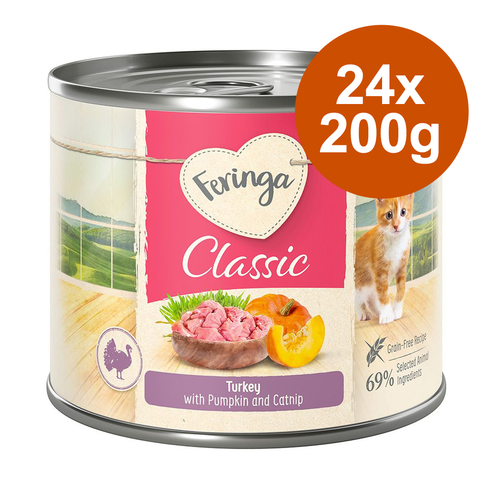 24x200g Gemengd Pakket (4 Smaken) Feringa Kattenvoer