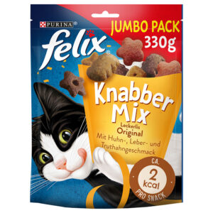 2x330g Knabbel Mix Original Felix Kattensnacks