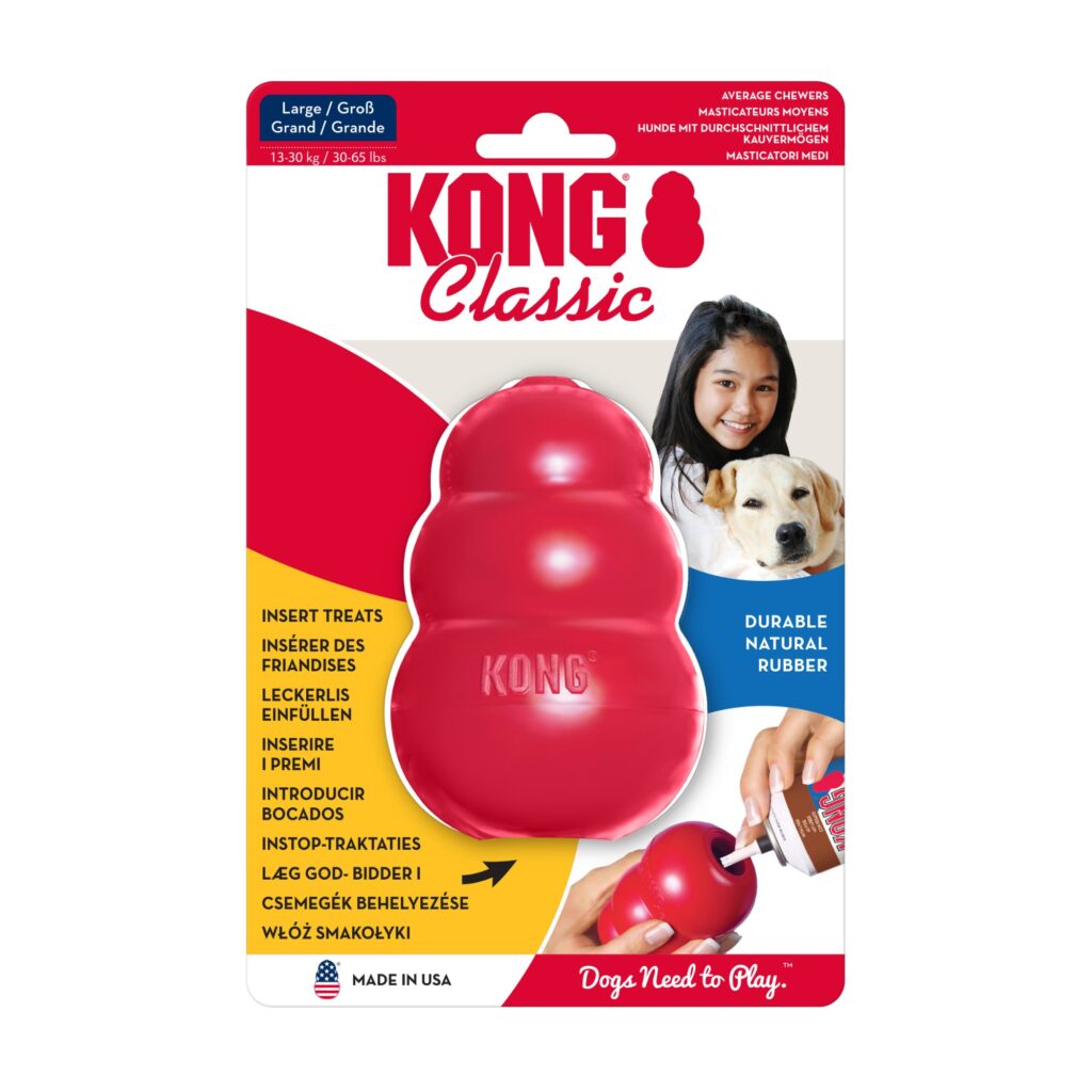 Maat L KONG Classic Rood ca. 10cm Hondenspeelgoed