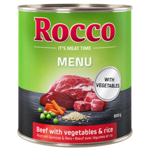 24x800g Menu Rund, Groenten & Rijst Rocco Hondenvoer