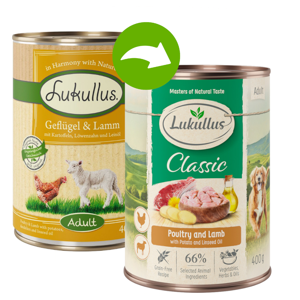 24x400g Junior Mix (3 Smaken) Lukullus Hondenvoer